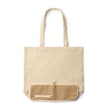 Bolsa plegable algodón y base de yute Crudo