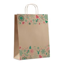 Bolsa de Regalo Grande Navideña Beig