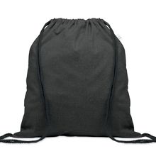 Bolsa resistente de cuerdas algodón reciclado Negro