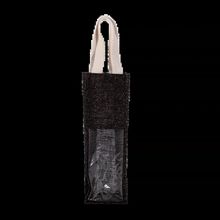 Bolsa de yute para botellas con ventana transparente Black / Silver
