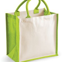 Bolsa de yute laminado Apple Green