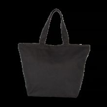 Bolsas de compras de algodón con fuelle Black S