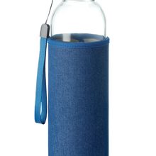 Botella Cristal 500ml con Funda Denim Azul