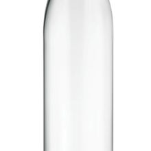 Botella Cristal Tapa Bambú 500ml Transparente