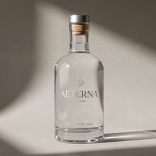 Botella de cristal con tapón de aluminio Plata