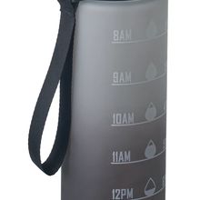 Botella deportiva 1L con pajita boquilla y marcador Negro