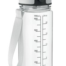 Botella deportiva 700 ml con pajita y boquilla Transparente
