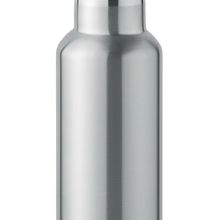Botella Doble Pared 500ml Anti Fugas Plata Mate