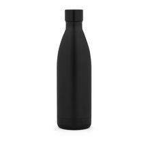 Botella doble pared de acero inox 90% reciclado de 1L Negro