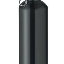 Botella pared simple 1000 ml con mosquetón Negro