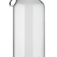 Botella RPET 500ml traslúcida con mosquetón Transparente