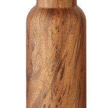 Botella Termo Inox Aspecto Madera Marrón