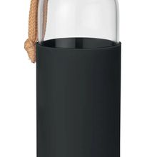 Botella Vidrio 500ml con Funda Negro
