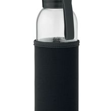 Botella Vidrio Reciclado 500ml con Funda Negro