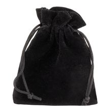 Bolsa de terciopelo tamaño 9 x 10,5 cm Negro