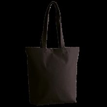 Bolsa tote de algodón orgánico con fuelle Black