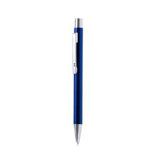 Bolígrafo de Aluminio Reciclado y Clip Metálico Azul
