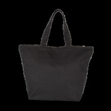 Bolsas de compras de algodón con fuelle Black S