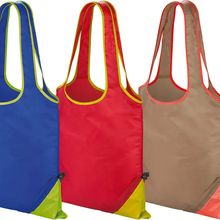 Bolsa de compra plegable Black / Orange
