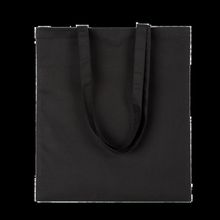Bolsa shopper algodón asas largas Black
