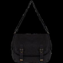 Bolso con solapa algodón Washed Black