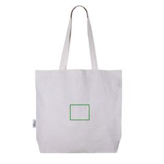 Bolsa de algodón con asas largas y bolsillo interior | Trasera | 100 x 70