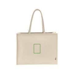 Bolsa de compra de algodón con asas largas y laminado | Frontal | 70 x 100
