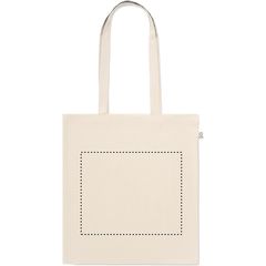 Bolsa de algodón reciclado con asas largas | EMBROIDERY | 280 x 230