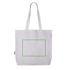 Bolsa de algodón con asas largas y bolsillo interior | Trasera | 280 x 200