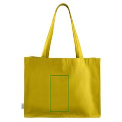 Bolsa con asas largas de algodón reciclado | Trasera | 120 x 230