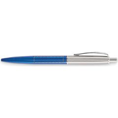 Bolígrafo de acero inoxidable azul | Lateral Derecho | 35 x 7