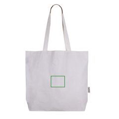 Bolsa de algodón con asas largas y bolsillo interior | Frontal | 100 x 70