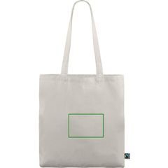 Bolsa fabricada en algodón Fairtrade | Frontal | 150 x 100
