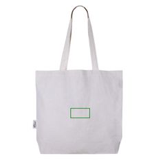 Bolsa de algodón con asas largas y bolsillo interior | Trasera | 100 x 50