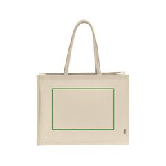 Bolsa de compra de algodón con asas largas y laminado | Frontal | 300 x 200