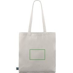 Bolsa fabricada en algodón Fairtrade | Trasera | 150 x 100