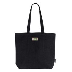 Bolsa de hombro de algodón reciclado | Etiqueta | 30 x 20