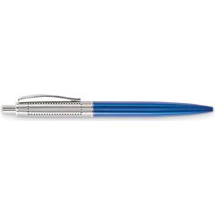 Bolígrafo de acero inoxidable azul | CLIP LEFT HANDED | 35 x 7