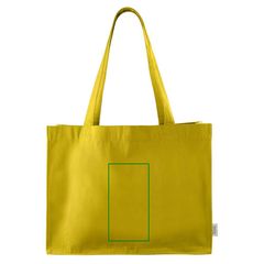 Bolsa con asas largas de algodón reciclado | Frontal | 120 x 230
