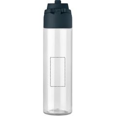 Botella RPET 700ml con pajita | Trasero | 35 x 70