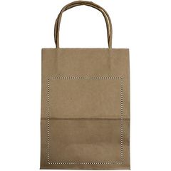 Bolsa de papel pequeña reciclable para regalos | Frontal | 130 x 150