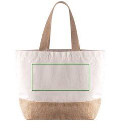 Bolsa de algodón reciclado con base de yute | Trasera bolsa | 300 x 140
