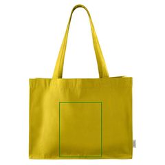 Bolsa con asas largas de algodón reciclado | Frontal | 200 x 260