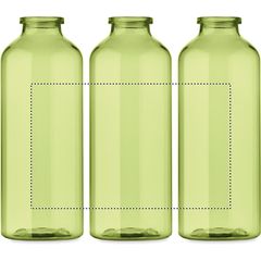 Botella RPET 500ml traslúcida con mosquetón | Circunferencia | 160 x 100