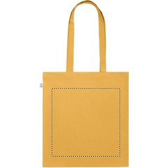 Bolsa de colores de algodón reciclado asas largas | Trasero | 300 x 300