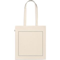 Bolsa de algodón reciclado con asas largas | Trasero | 300 x 300
