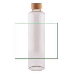 Botella de 1 litro con tapón de bambú | Frontal | 180 x 150