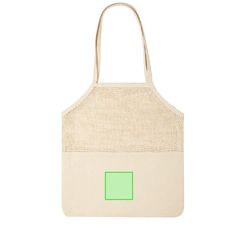 Bolsa personalizada de redecilla para compra | Cara B zona inferior | 80 x 80