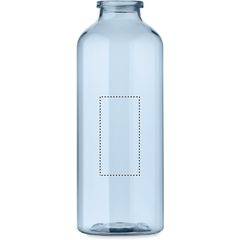 Botella RPET 500ml traslúcida con mosquetón | Trasero | 30 x 60