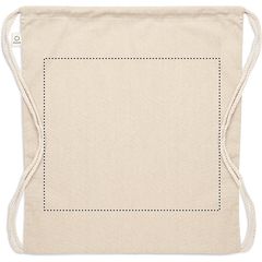 Bolsa de cuerdas de algodón reciclado | Trasero | 300 x 260